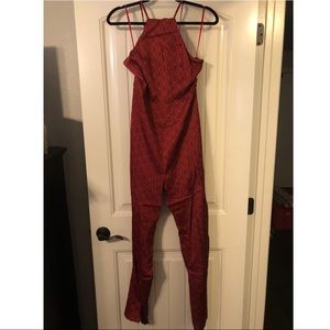 Maroon halter jumpsuit